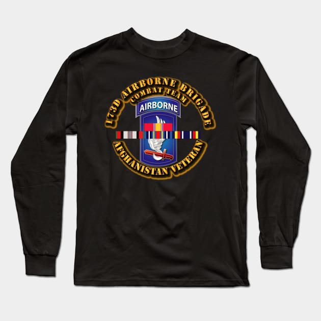 173rd Airborne Brigade w Afghan SVC Ribbons Long Sleeve T-Shirt by twix123844